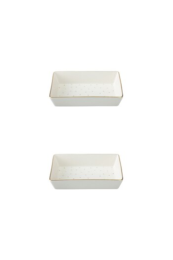 Porland Forest 8x14cm Breakfast and Appetizer Plate - Pack of 2 04LFH 000585