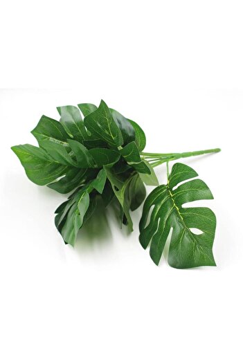 Nettenevime Yapay Çiçek Demet Monstera 35cm 9 Dal Yapay Bitki
