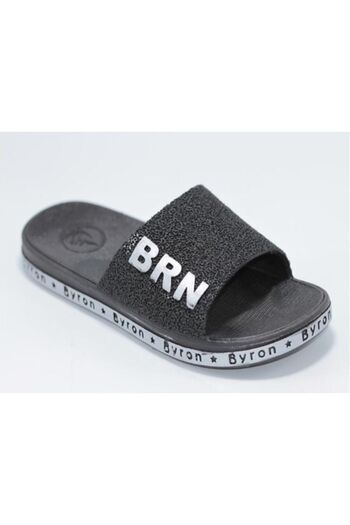 Brn Home - Non-Slip Sole, Bathroom, Sea, Pool, Beach, Daily, Black, Unisex Slippers
