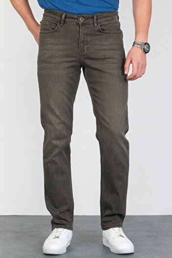 HLT JEANS Ανδρικό Pine Green Regular Fit Relaxed Cut Flexible Lycra Jeans Jeans Jeans HLTHE001915