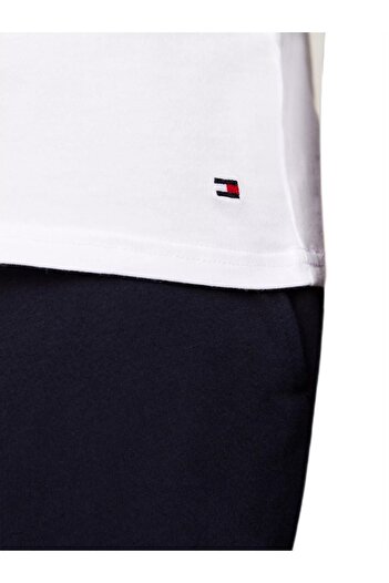 Tommy Hilfiger Erkek 3'lü Bisiklet Yaka Beyaz T-Shirt