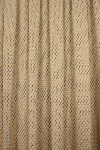AKÇA TEKSTİL Gold Color Large Honeycomb Model - Single Winged, Ready Planted Pleated Background Curtain 75*260 cm