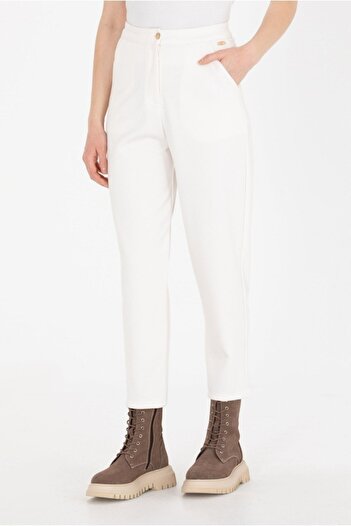 U.S. Polo Assn. Women's Ecru Knitted Trousers