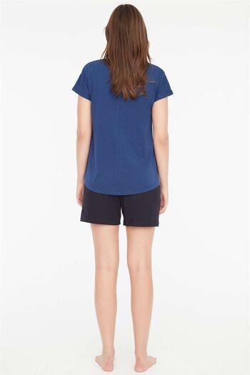 Mod Collection - Γυναικείο Σετ σορτς Navy Blue με γιακά V