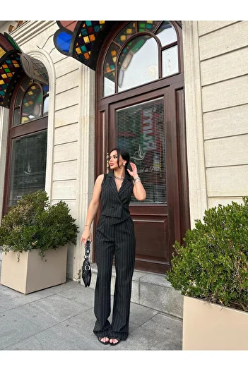 ZF BUTİK Vest and Trousers Suit with Pockets