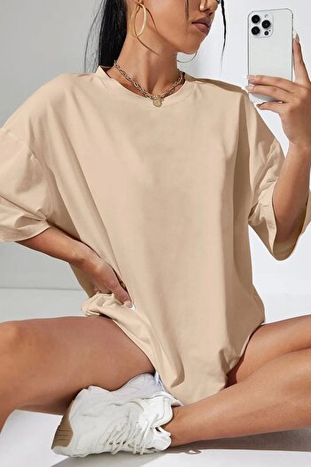 trendypassion Μπλουζάκι Unisex σε μπεζ στάμπα με πεταλούδα