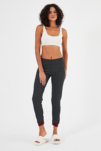 Penyelux Black Stretchy Cotton Women's Sweatpants - Elastic Waist