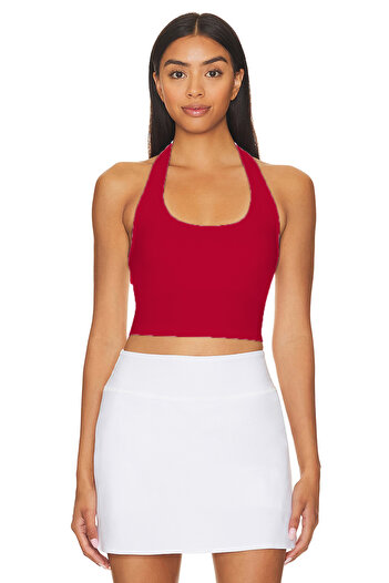 By Kul Design Women's - Halter Neck Jersey Crop Top