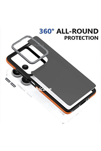 m.tk moveteck Xiaomi Redmi Note 13 Pro 4g Case Metal Camera Protruding Sensitive Button Back Matte Edge Colorful Hard
