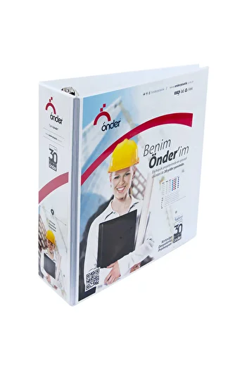 Önder 4 Ring Folder Pvc Pockets 9 cm - White