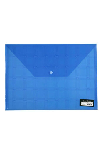Faber Castell Faber A4 Blue Patterned Snap File - Pack of 12