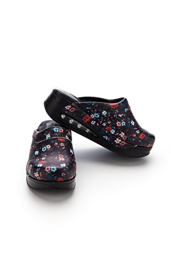 Zenith Sabo Patterned Air Sole Wedge Heeled Orthopedic Hospital Nurse Women's Slippers