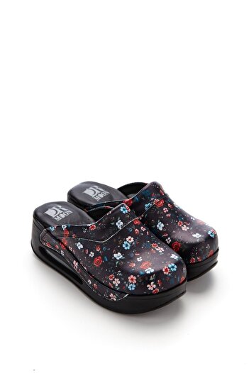 Zenith Sabo Patterned Air Sole Wedge Heeled Orthopedic Hospital Nurse Women's Slippers
