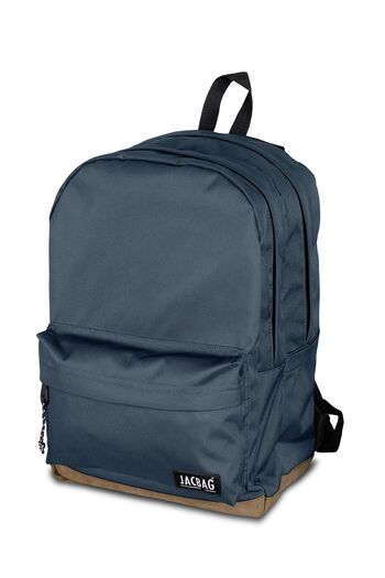 Jacbag Campus-Leather-Based Two-Compartment Backpack