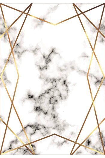 Kilimteks Marble Patterned Non-Slip Base Washable Set of 2 Bathroom Carpet Mat Toilet Seat Set Kt-kzht-326