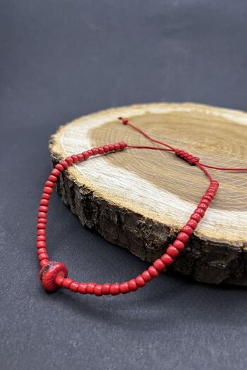 Balzamin Design Natural Stone Handmade Coral Anklet Natural Stone Anklet Handmade Special Design