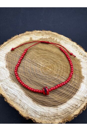 Balzamin Design Natural Stone Handmade Coral Anklet Natural Stone Anklet Handmade Special Design