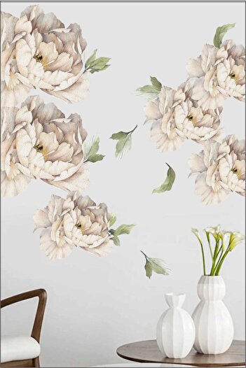 Piksel Grafik Beige Flower Sticker