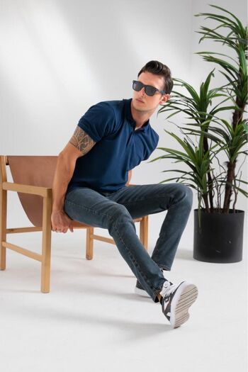 HLT JEANS Чоловічий комір поло Tisort Relaxed Fit 100 бавовна, що не дає усадки Hlthe012001