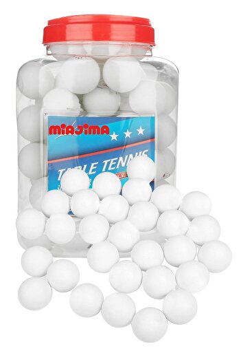 Miajima White Pompom Ball - 60 Pieces with Pvs Box