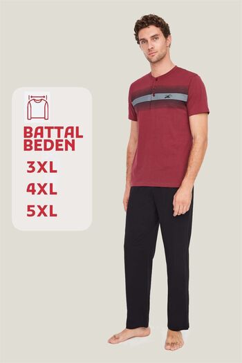 Mod Collection men's Oversize Pajama Set - Plum