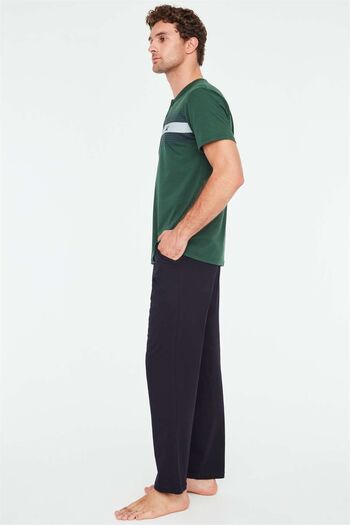 Mod Collection Πράσινο ανδρικό σετ πιτζάμες Battal