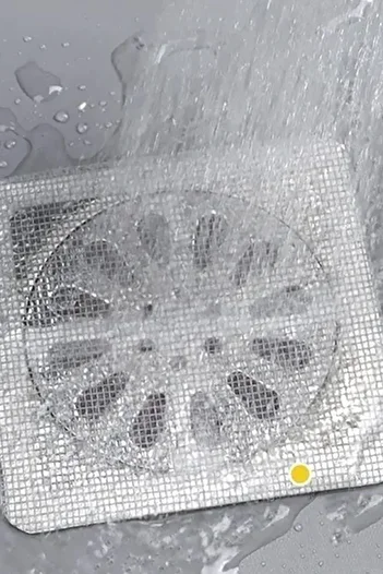 TechnoStation 5 Pieces of Bathroom Drain - Adhesive, Hair Collector and Insect Protector Strainer