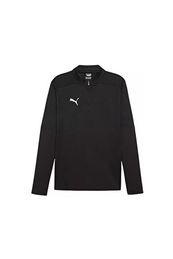 Puma Teamfinal 1/4 Zip Top for Men's Football Training - Long Sleeve Black Top65855103