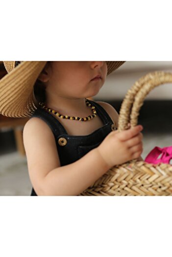 TESBİHCİBABA Therapy Model Kehribar Bebek Diş Kolyesi, Bebeklere Hediye Kolye