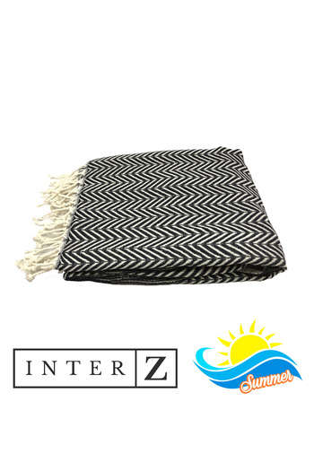 INTER Z Set of 2 100% Cotton Beach Peshtemal and Towel - XXL 100x180cm, Marmaris