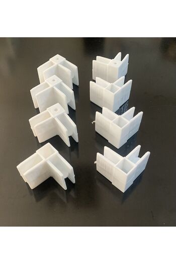 Tusem 20*40 Fly Screen Corner Mount - 8 Pieces - Right Door Connector - 6 Months - Hard Plastic