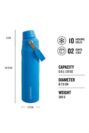 Stanley The Aerolight IceFlow Soğuk Su Termosu 0,60 Lt (20 OZ) - Azure