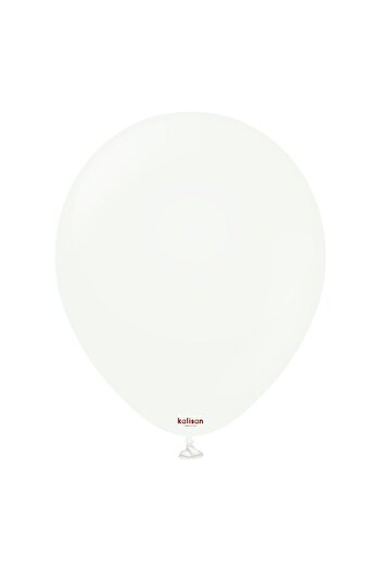 Kalisan White Pastel Balloon - 12 Inch, 100 Pieces