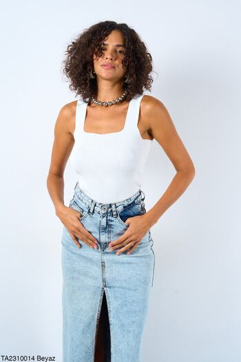 Ladyone Women's U-neck Stand-up Tank Top Standard