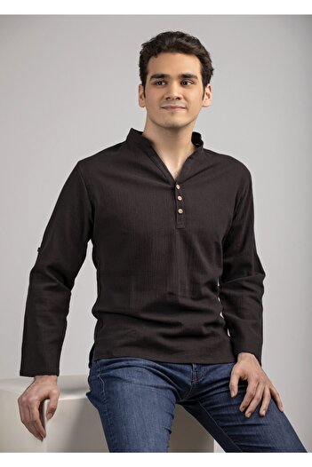 Botex 100% Organic Cotton Authentic Men's Shirt - Black