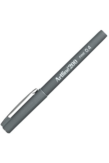 artline 200 Fine 0.4 Fineliner Felted Pen Gray