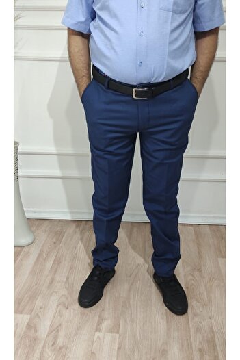 nacar çarşı Erkek Klasik Rahat Kalıp Keten Pantolon