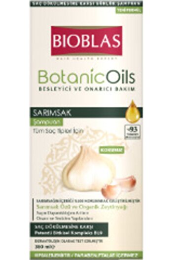Bioblas 360 Ml Garlic Essence Care Shampoo - Nourishing and Repairing, for All Hair Types