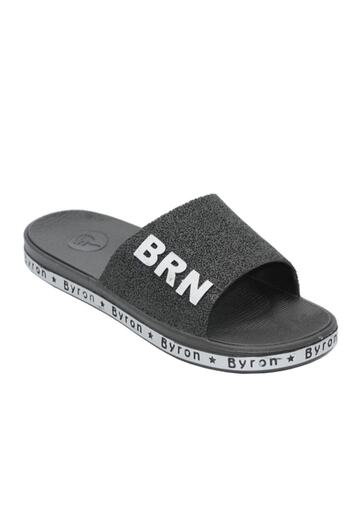 BRN Unisex Black Non-Slip Sole Slippers Sea Beach Pool Slippers