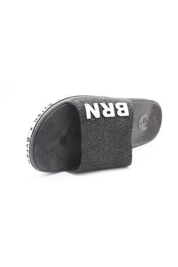 BRN Unisex Black Non-Slip Sole Slippers Sea Beach Pool Slippers