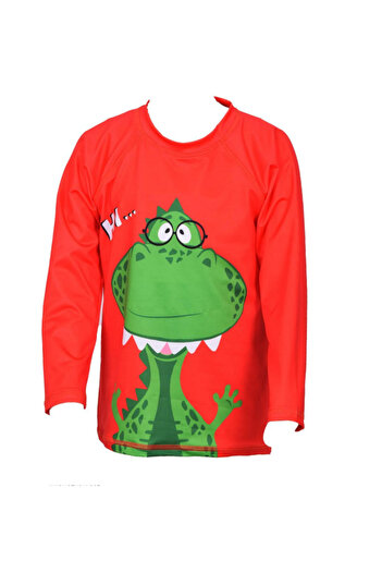 Kom Children's Long Sleeve Dinosaur Swimsuit T-Shirt