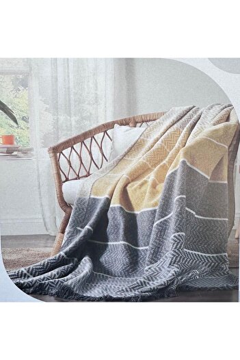 Özdilek Yellow Double Cotton Blanket - COLORIDA