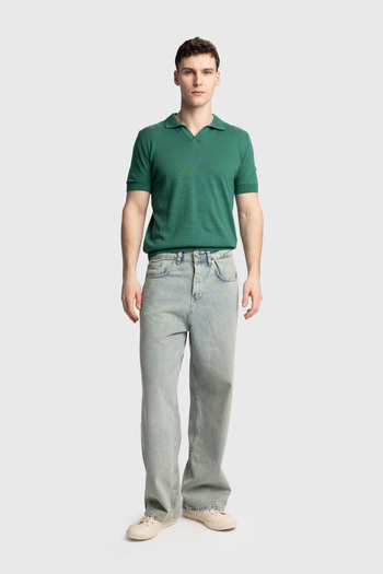 GIESTO Πλεκτό μπλουζάκι Polo Neck