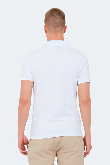 Slazenger Vale Ktn Men's Polo Neck White T-Shirt