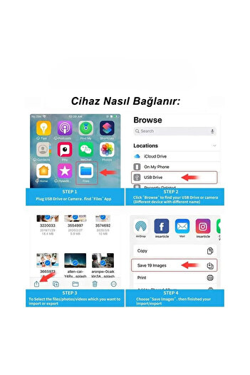 Ocado Lightning to USB Converter iPhone USB Reader Apparatus
