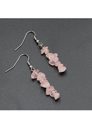 Kusakli Pink Quartz Earrings - Love and Love Design