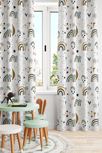 Bertille Home Дитяча та дитяча кімната Фонова штора Одинарна (Child Room Curtain)