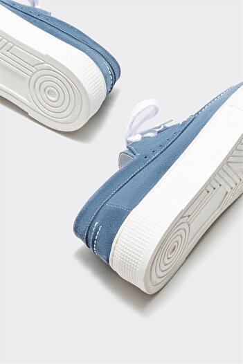 Elle Shoes Mavi Deri Kadın Günlük Ayakkabı