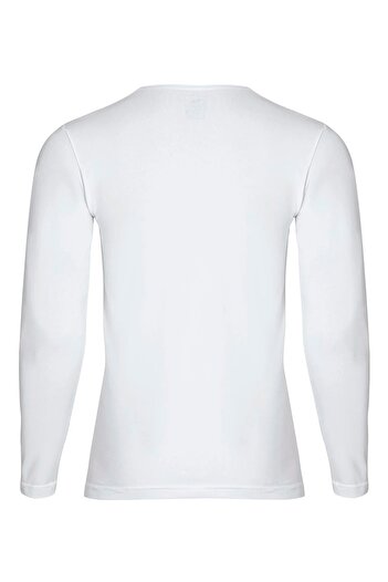 Şahin Men's V-Neck Lycra Body - 5 Pieces, Long Sleeve, 95% Cotton