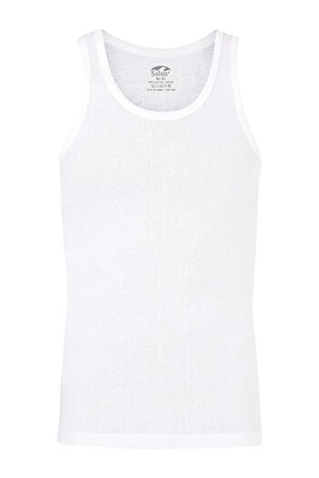 Şahin 6 Pieces Men's Rambo Rib - 100% Cotton, Cross Back Tank Top